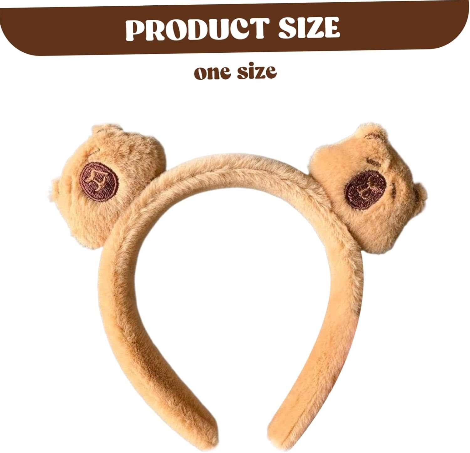 Plush Headband Capybara Style Cute Animal Headbands for Washing Face Elastic Soft Hair Accessory for Women Girls Style2