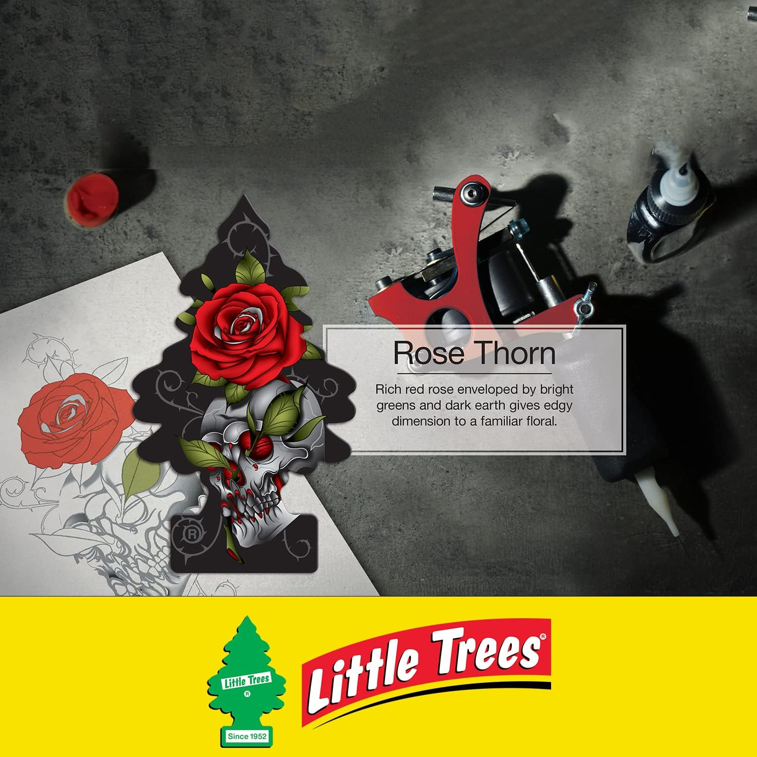 Little Trees Air Freshener Rose Thorn - Car Truck Taxi Uber Home Office