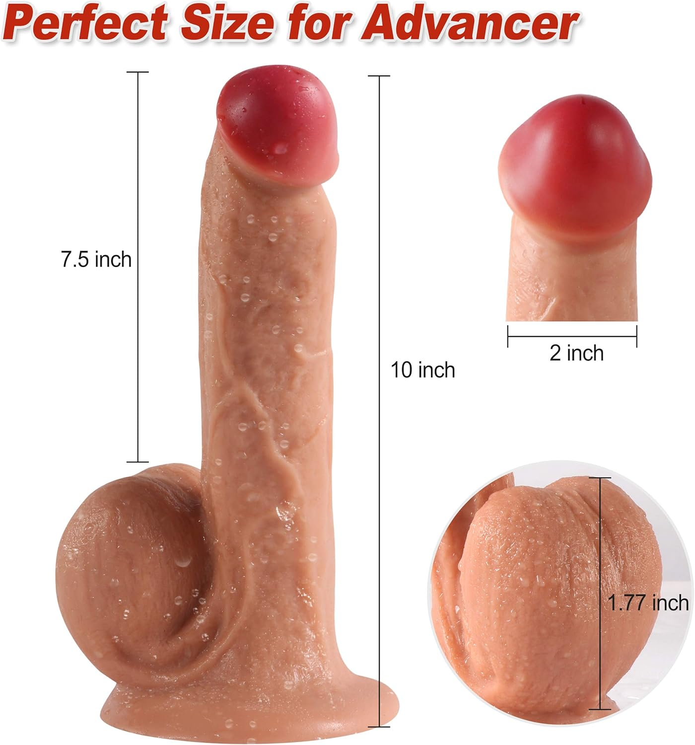 Realistic Dildo Dildos 10Inch Sex Toy Sex Toy for Adult Women Men Anal G-Spot Stimulation Lifelike Soft Silicone Penis Large Auxiliary Partner Soft Portable Tool for Women Men