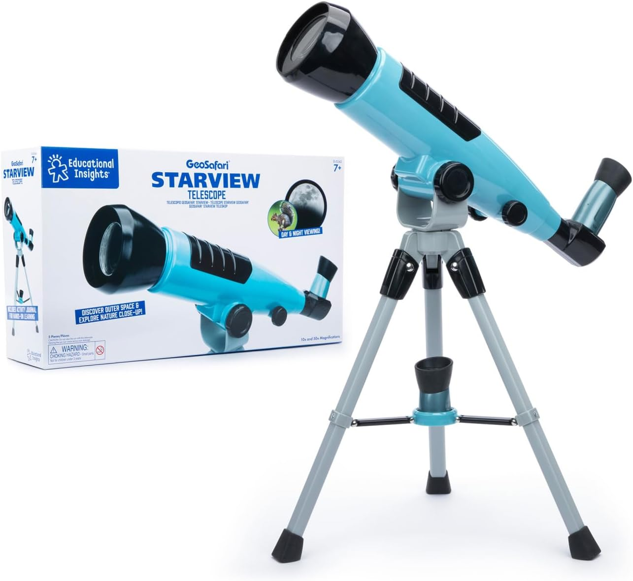 Educational Insights Geosafari&reg; Starview Telescope - Kids Telescope for Beginner Astronomy, Stargazing & Viewing Planets, Science Set for Home or Classroom, Space Discovery & STEM Gifts for Ages 7+ image number 2