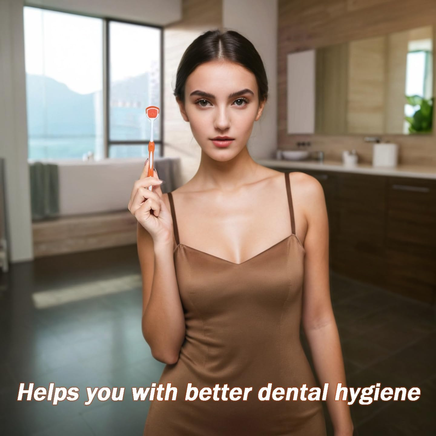 3PCS Tongue Scraper Set, Tongue Cleaner for Fresh Breath, 3 Tongue Scrapers in Blue, Orange, Red image number 4