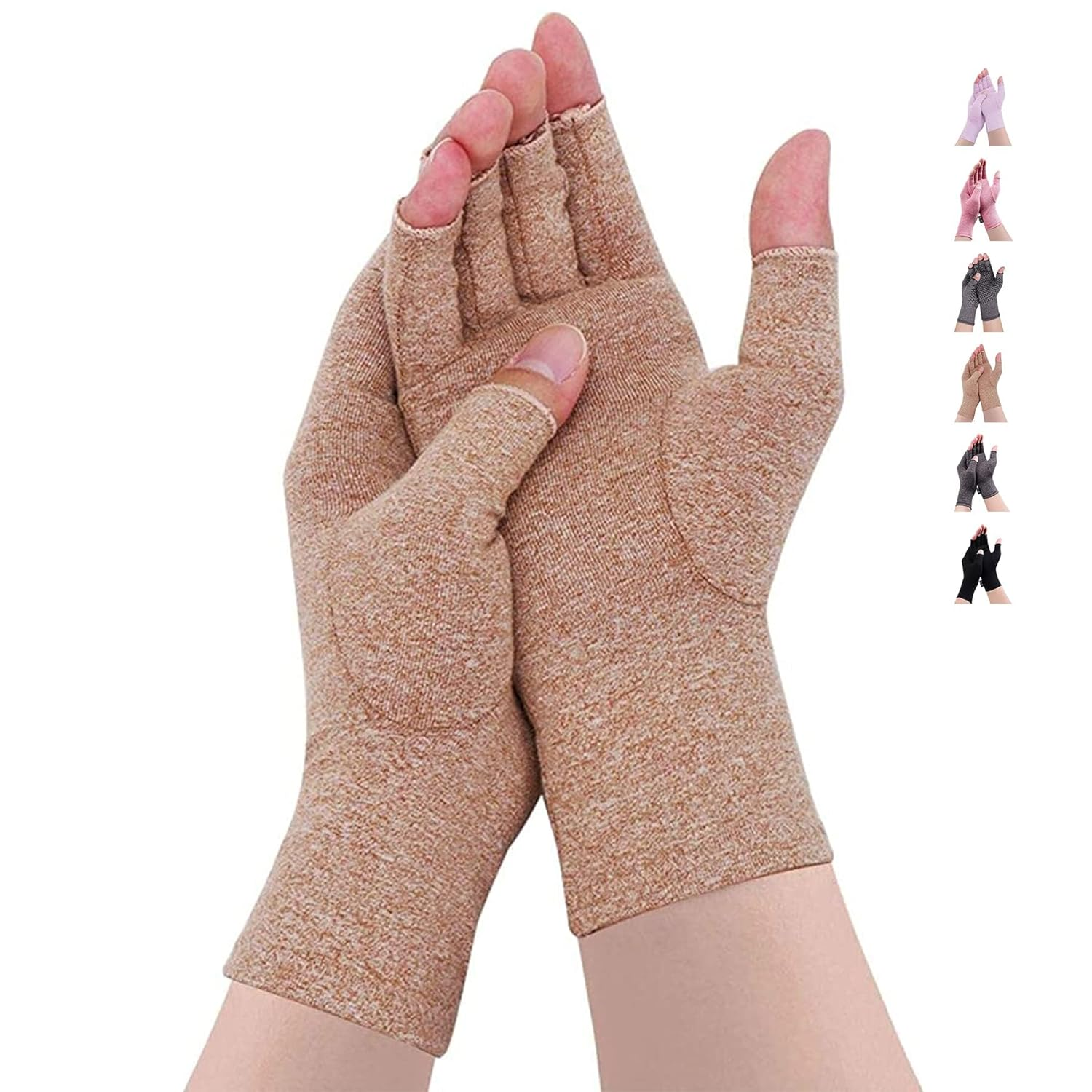 Rheumatoid Arthritis Gloves - Compression Fingerless Joint Pain Relief Hand Mitten Warmth Gloves Carpal Tunnel for Women Men