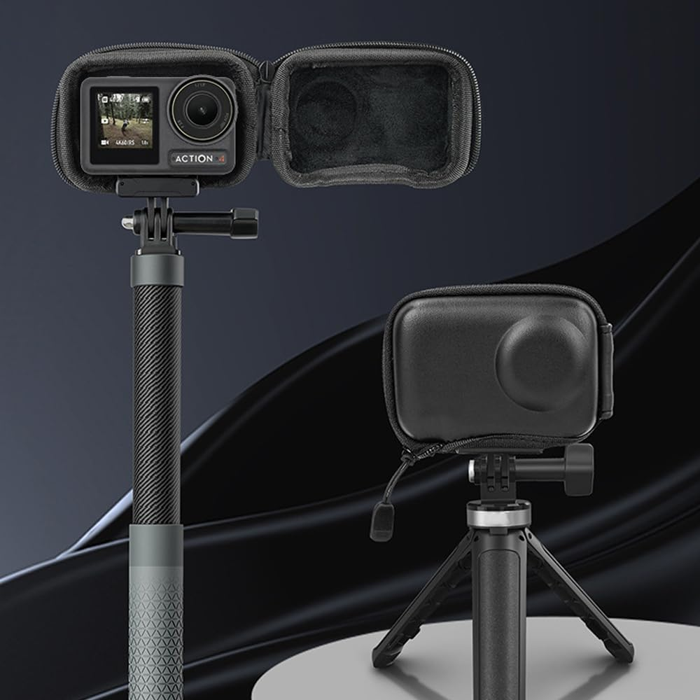 VOANZO 1 X Sports Camera Case for Selfie Stick and Tripod Mount for Action 5Pro 4 3 Outdoor Shooting, D'Alene To image number 3