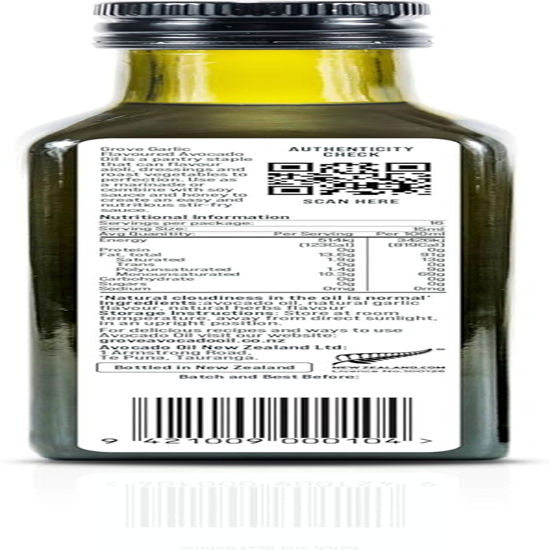 Grove Garlic Flavoured Avocado Oil 250Ml image number 1