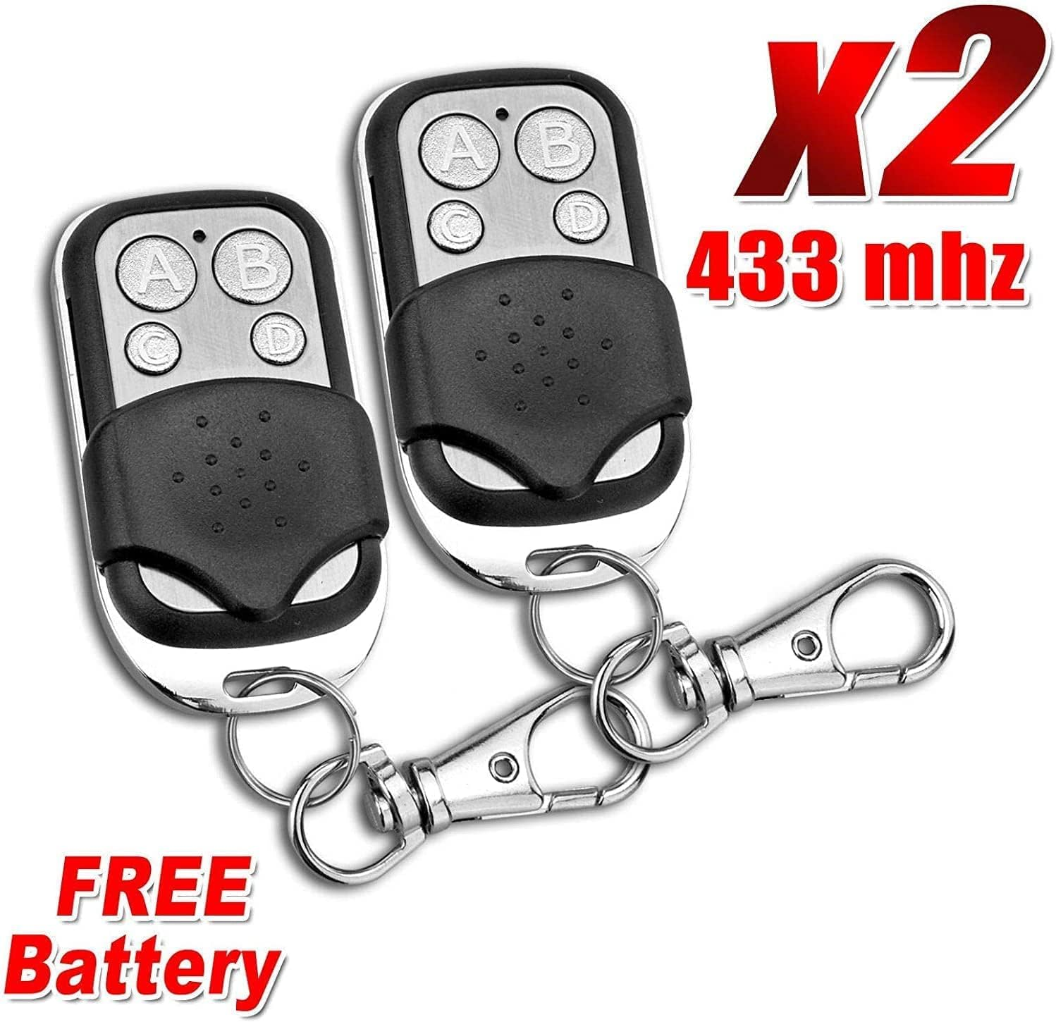 TAVICE Universal Garage Door Remote Replacement Cloning Car Gate Opener Wireless Control Key Fob 433Mhz (Two Pack) image number 3