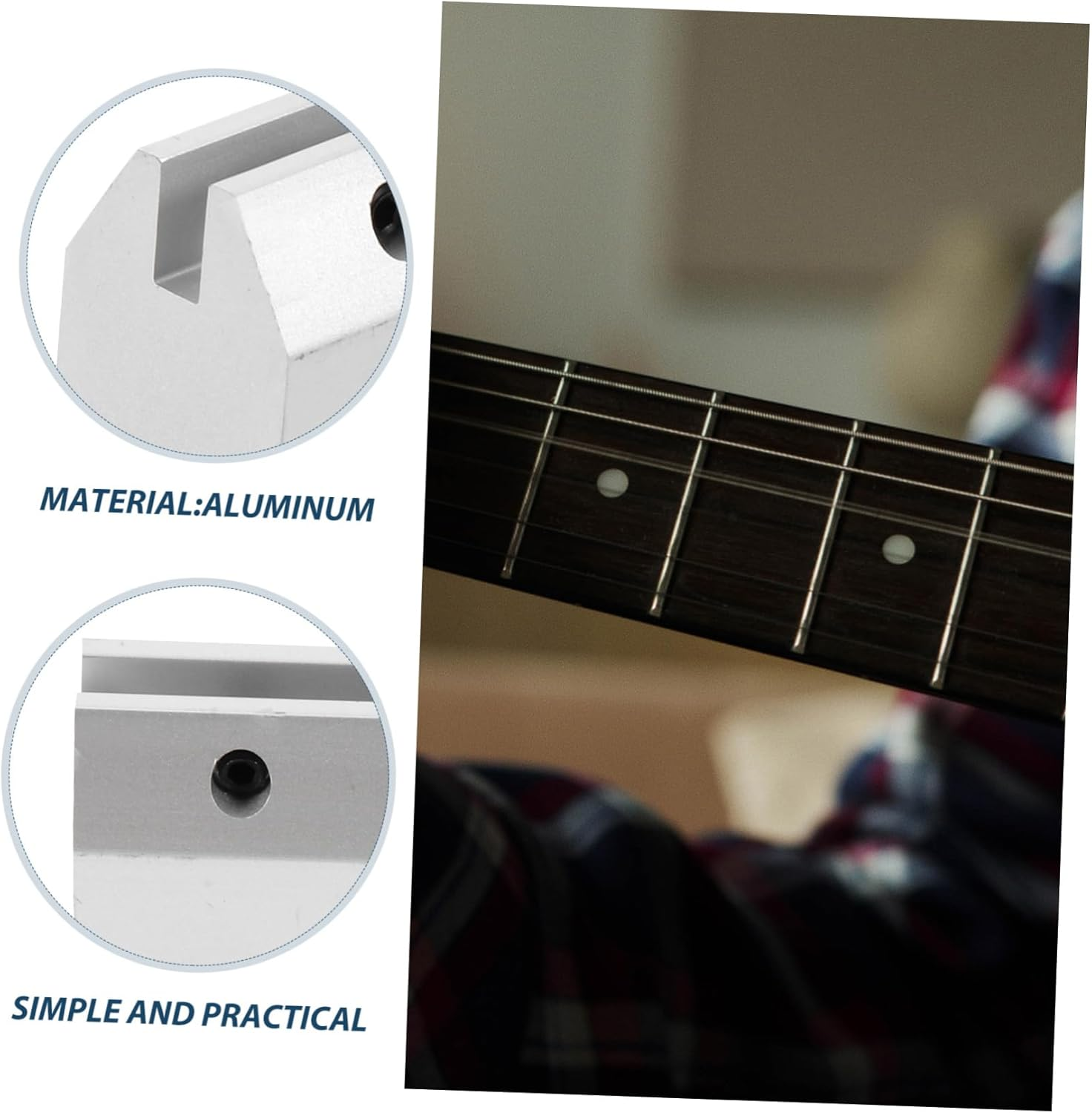 UPKOCH 1Set Electric Guitar Fret Press Tool Professional Luthier Repair Accessories for Electric Acoustic and Bass Guitars Includes Wrench for Easy Installation and Versatile Use image number 3