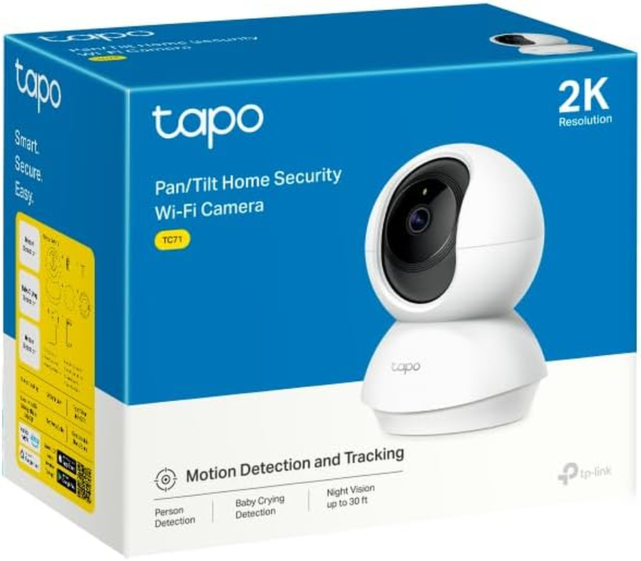 Tp-Link Tapo Pan/Tilt Home Wi-Fi Camera, 2K 3MP, Motion Detection, Night Vision, SD Card Slot, Voice Control, High-Definition Video, No Hub Required, Two-Way Audio, Baby Monitor, Tapo Sharing(Tc71) image number 6