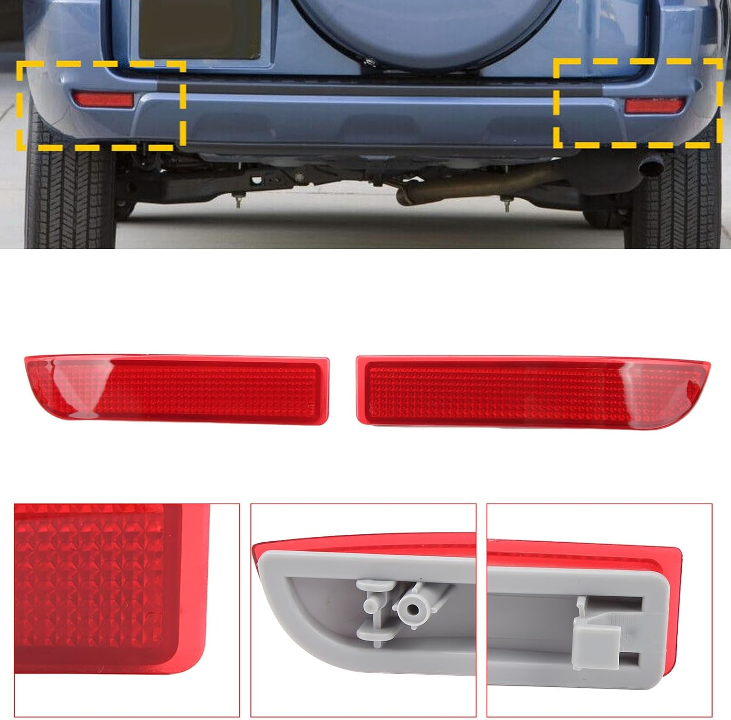 Car Rear Bumper Reflector 81910 0R020 Red ABS Rear Lens Bumper Reflectors for RAV4 2009 to 2012 image number 6