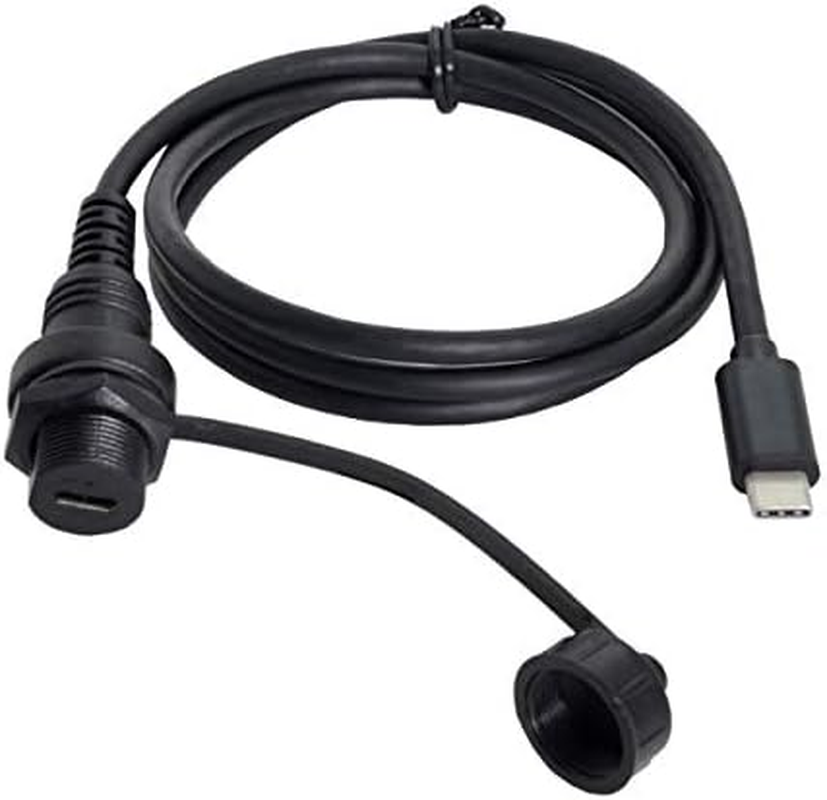 Cablecc Waterproof USB-C Type-C USB 3.1 Extension Flush Car Mount Extension Cable for Dashboard Panel image number 3