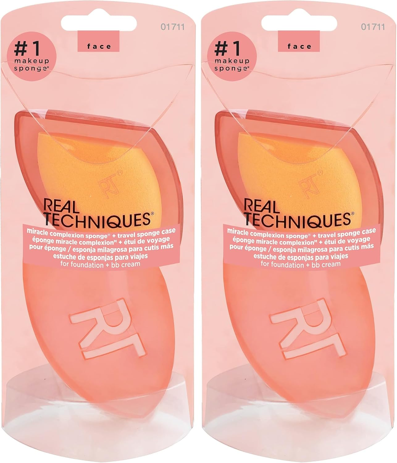 Real Techniques Miracle Complexion Sponge with Case (Pack of 2) image number 1