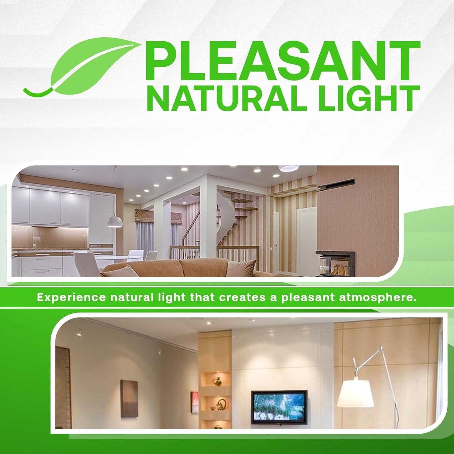 Greenandco 5 X LED Spotlights, GU10, 2.5 W, 450 Lm, 6500 K, Cold White, 36&deg;, 230 V, Flicker-Free, Energy Efficiency Class A, Not Dimmable image number 1