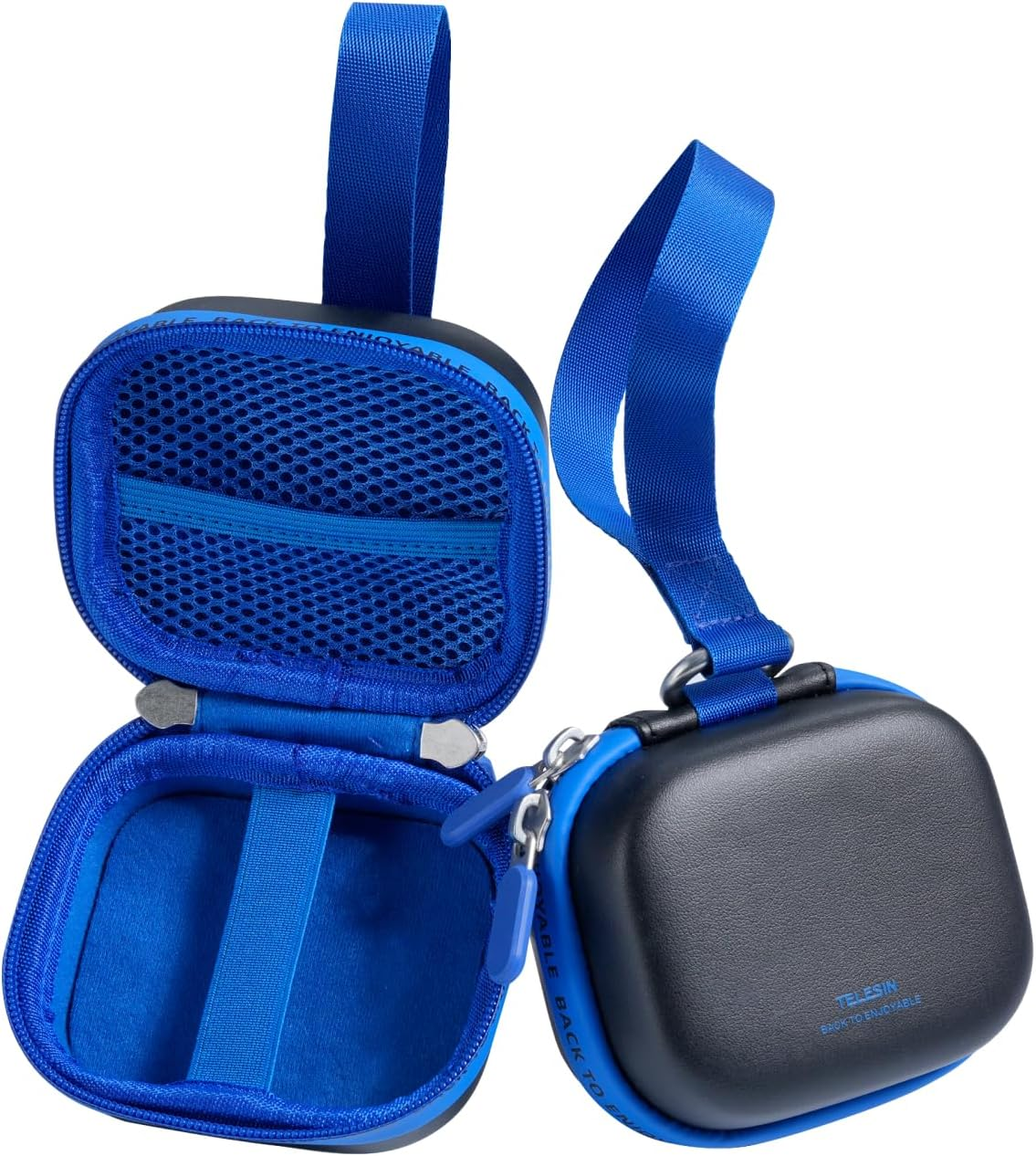 TELESIN Disadv Portable Mini Carrying Case for Hero/Ace Pro/Dji OSMO/360 Cameras, Waterproof Hard Shell Travel Storage Case for Action Cameras and Accessories, Black