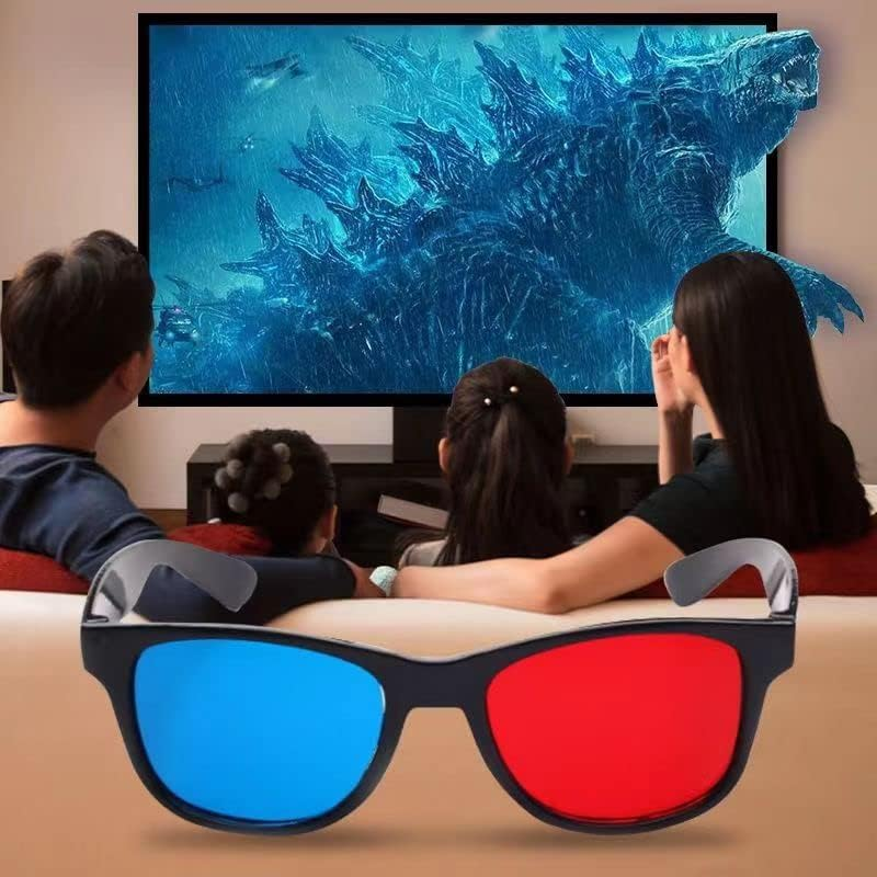 3D Glasses, 5 Pairs of Red and Blue 3D Vision Glasses for Watching 3D TV, 3D Movies and Playing 3D Games image number 4