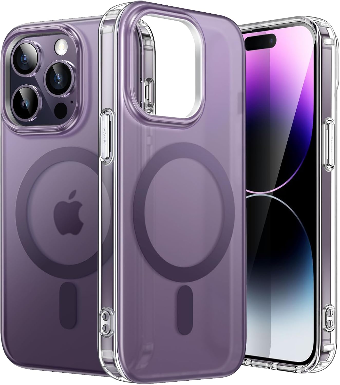 Jetech Iridescent Case for Iphone 14 Pro 6.1-Inch Compatible with Magsafe, Cute Unique and Aesthetic Design, Colorful Fluorescent Translucent Back Shockproof Phone Cover (Iridescent)