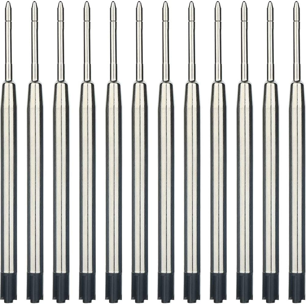 30 Pieces Replaceable Ballpoint Pen Refills 1.0Mm Medium Point Metal Refill Smooth Writing Ball Point Pen Refills (Blue Ink)