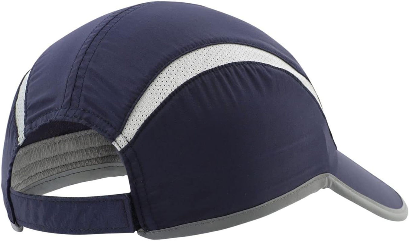 Magracy Unisex Quick Drying Sports Cap Summer Breathable Foldable Running Cap with Reflective Brim - Black image number 5