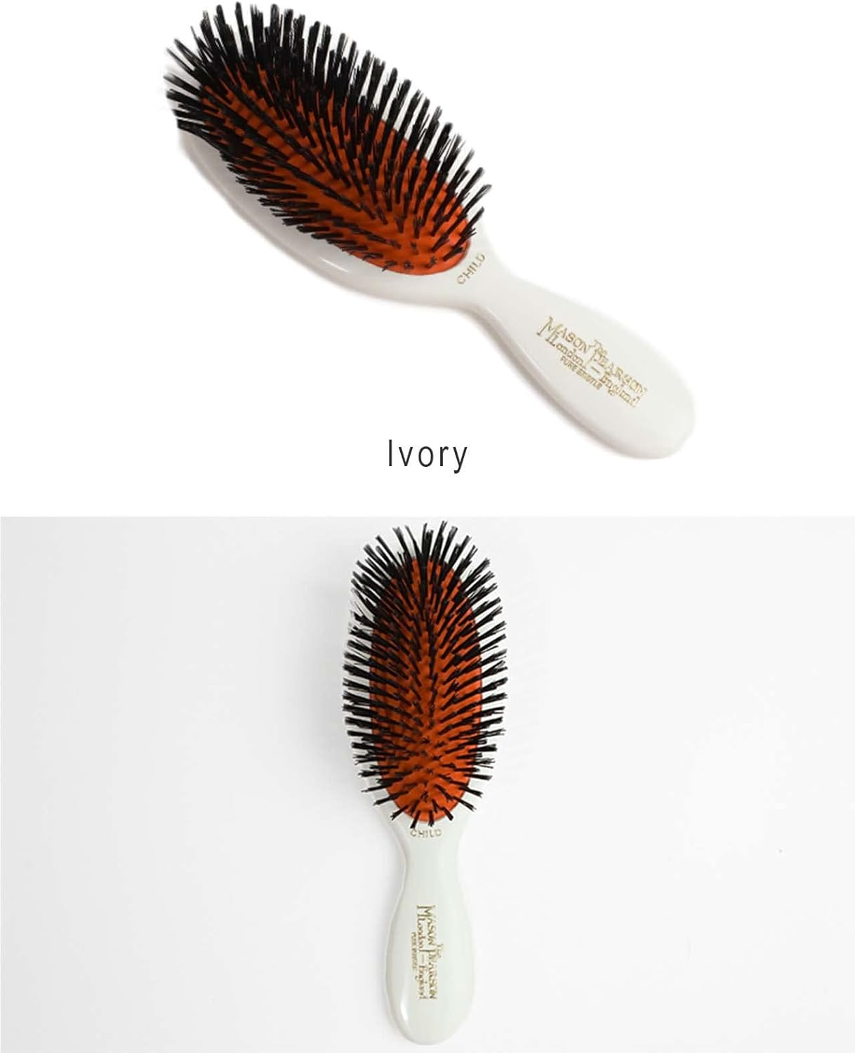 Mason Pearson Boar Bristle Tufts Child'S Hair Brush, Ivory, Ivory White image number 1