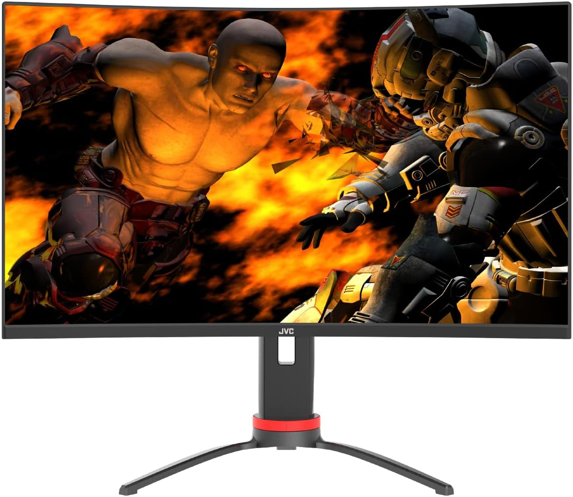 JVC 32 Inch Curved Monitor,Adjustable 165Hz QHD Gaming Monitor, 4-Way Adjustable Monitor Stand, Ambient Lighting, Fast 1Ms Response & 165Hz Refresh Rate Gaming Monitor (LT-GN32525A) image number 3