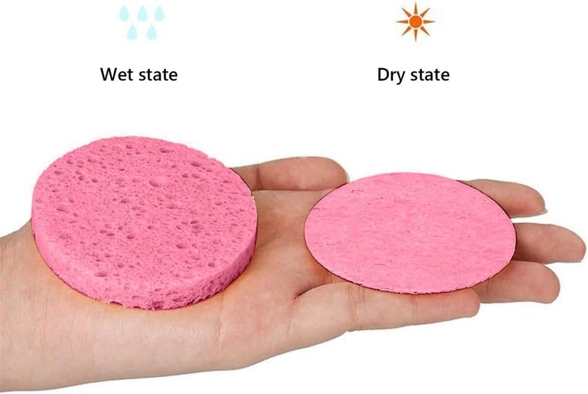 50PCS Cleansing Pads for Face Compressed Sponges Turmeric Cleanser Pads for Skin Cleansing and Exfoliating,B image number 6