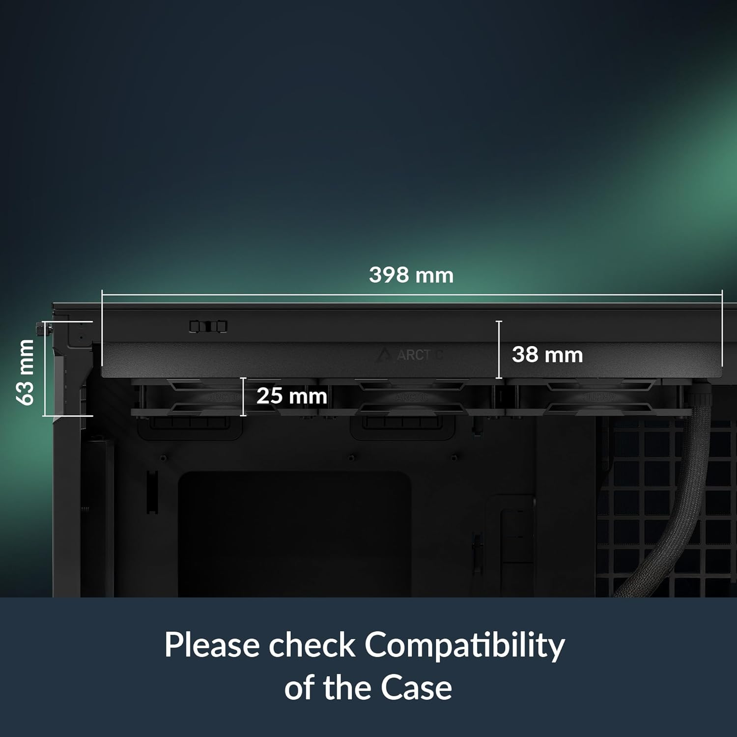 ARCTIC Liquid Freezer III Pro 360 A-RGB - AIO CPU Cooler, 3 X 120 Mm Water Cooling, 38 Mm Radiator, PWM Pump, VRM Fan, AMD AM5/AM4, Intel LGA1851/1700 Contact Frame - Black