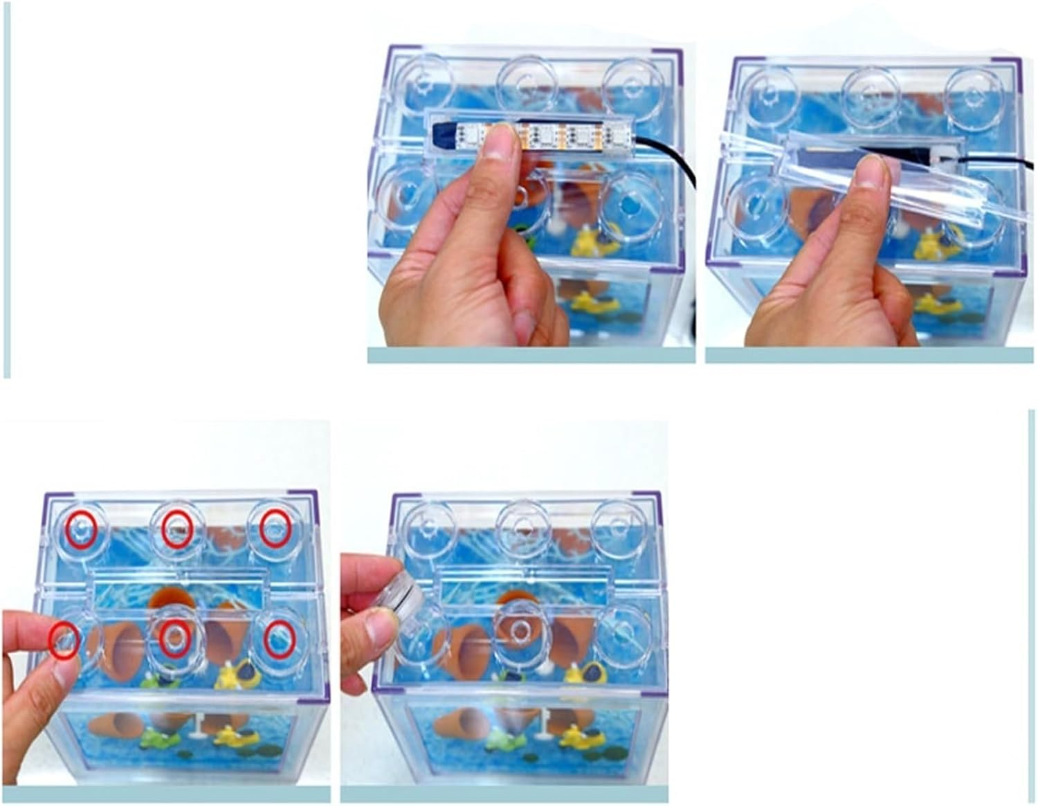 Aquariums Tank for Aquariums with Algae Ball Micro Landscape Fish Tank Acrylic Ecological Aquarium Tank Small Aquatic Plant Small Fish Tank Fish Bowl image number 2