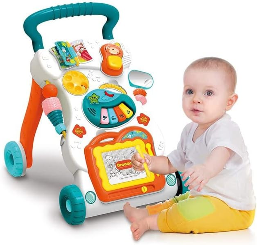 Musical Baby Push Walker Multi-Functional Steps Assistant Toddler Learning Activity image number 2