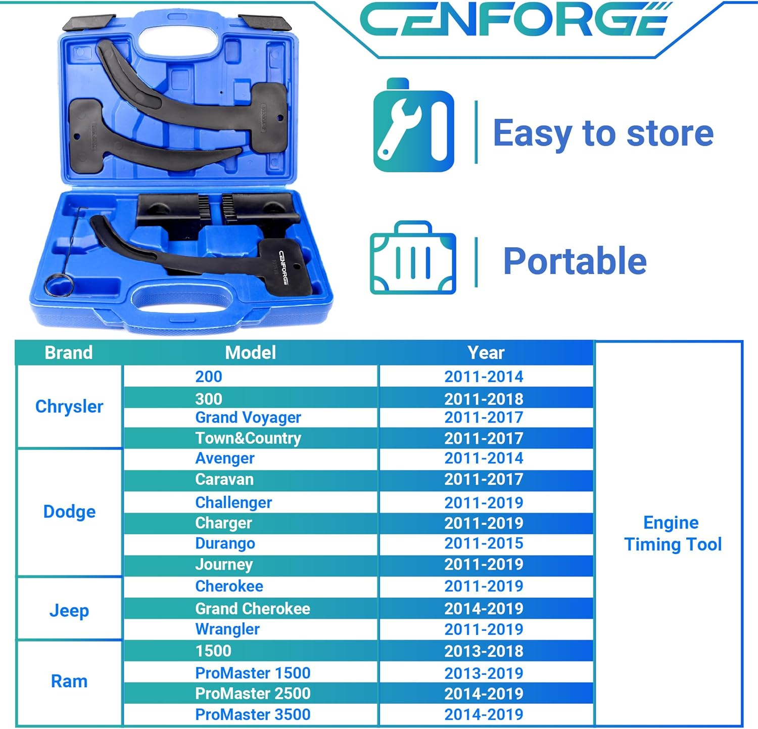 3.6 Pentastar Timing Tool Kit, 3.6L Camshaft Phaser Timing Chain Lock Tool Set Compatible with 2011 to 2019 Chrysler Dodge Jeep Ram, Replace 10200A 10202 10369A image number 6