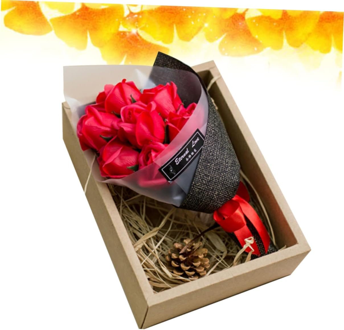 Alipis Unique Soap Bouquet Present Box Present Mother'S Day Birthday Anniversary Home Decor image number 3