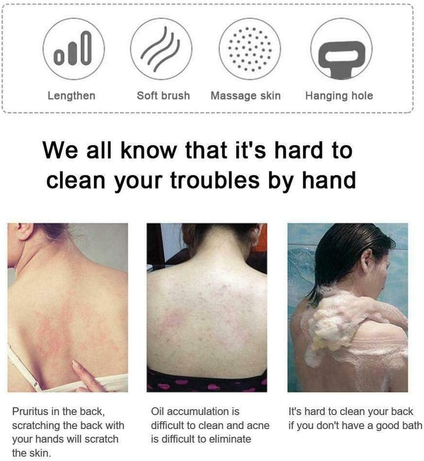 Cyrox Silicone Back Scrubber for Shower | Soft Body Massage Cleaning Exfoliating Bath Brush (Assorted Colour)