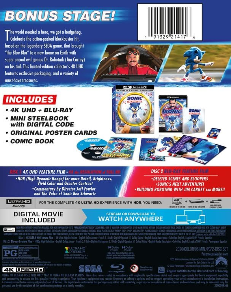 Sonic the Hedgehog (Steelbook) image number 1