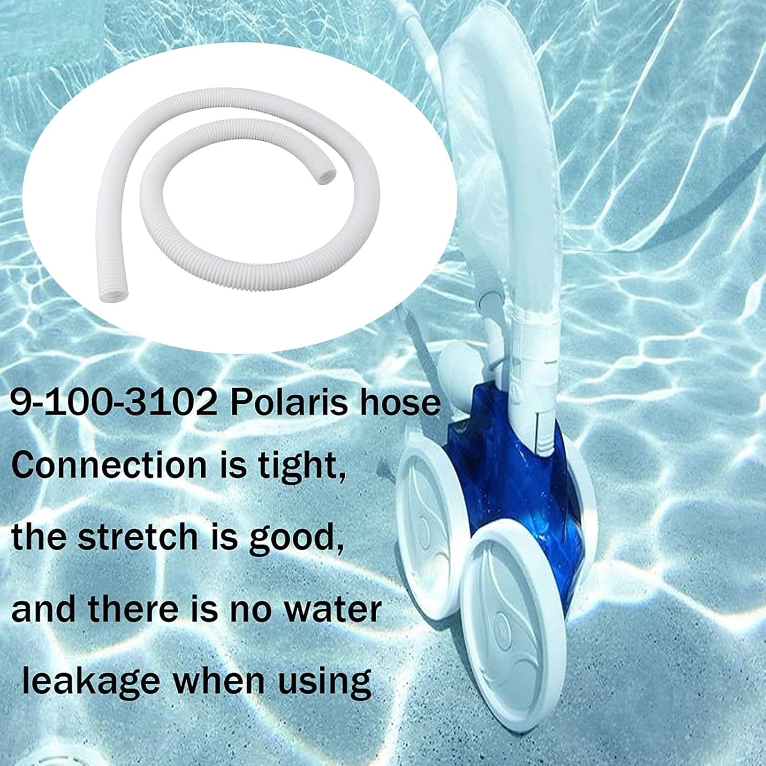 6Ft PVC Cuffless Feed Hose, for Polaris 360 Cleaner, Efficient Pool Washing, Smooth Pool Experience, Prevent Water Pollution, Pool Water, Easy Installation image number 6