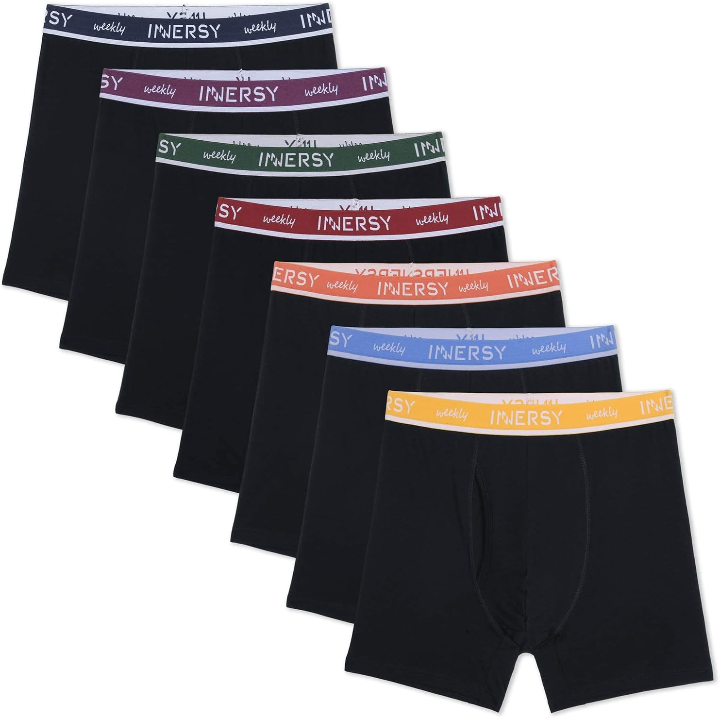 INNERSY Men'S Boxer Briefs Cotton Stretchy Underwear Multipack for a Week