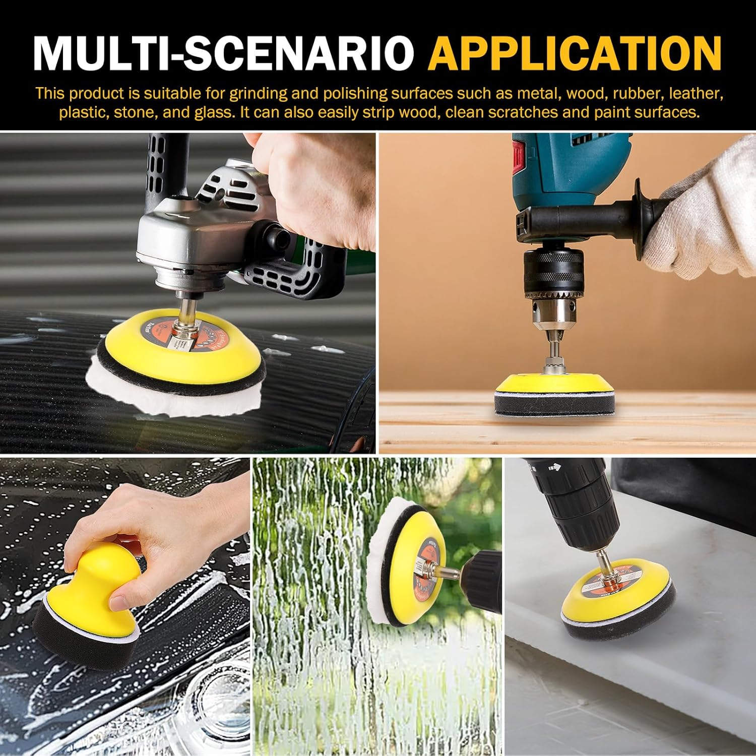 215Pcs Sanding Discs Assortment Kit 3 Inch Quick Change Discs 60-10000 Grit for Drill Grinder Rotary Tools Wet Dry Polishing Attachments for Automotive Headlight Restoration, Wood, Glass (Set of 1) image number 4