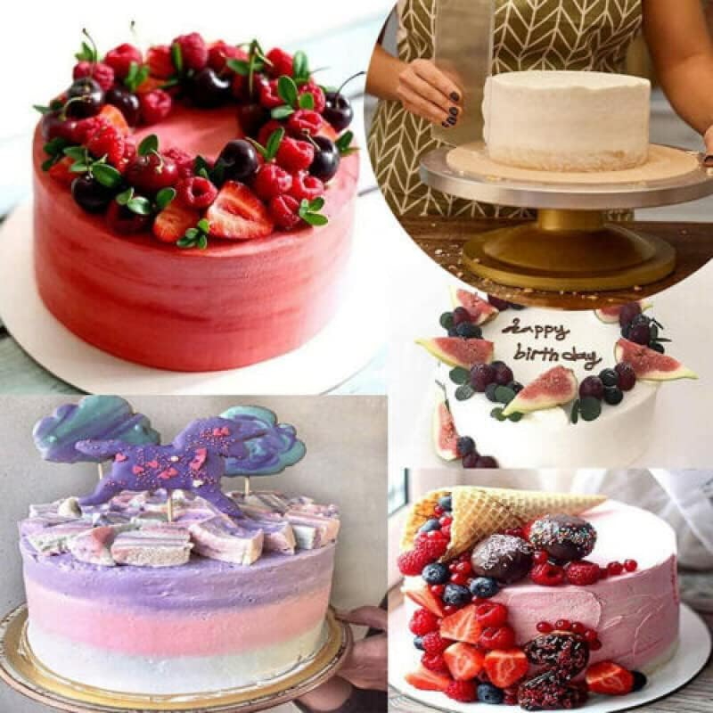 AIMALL 6-Piece Acrylic Cake Scraper Set 9.4X3.9In Decorating Contour Comb and Edge Smoother Tools for Baking image number 6