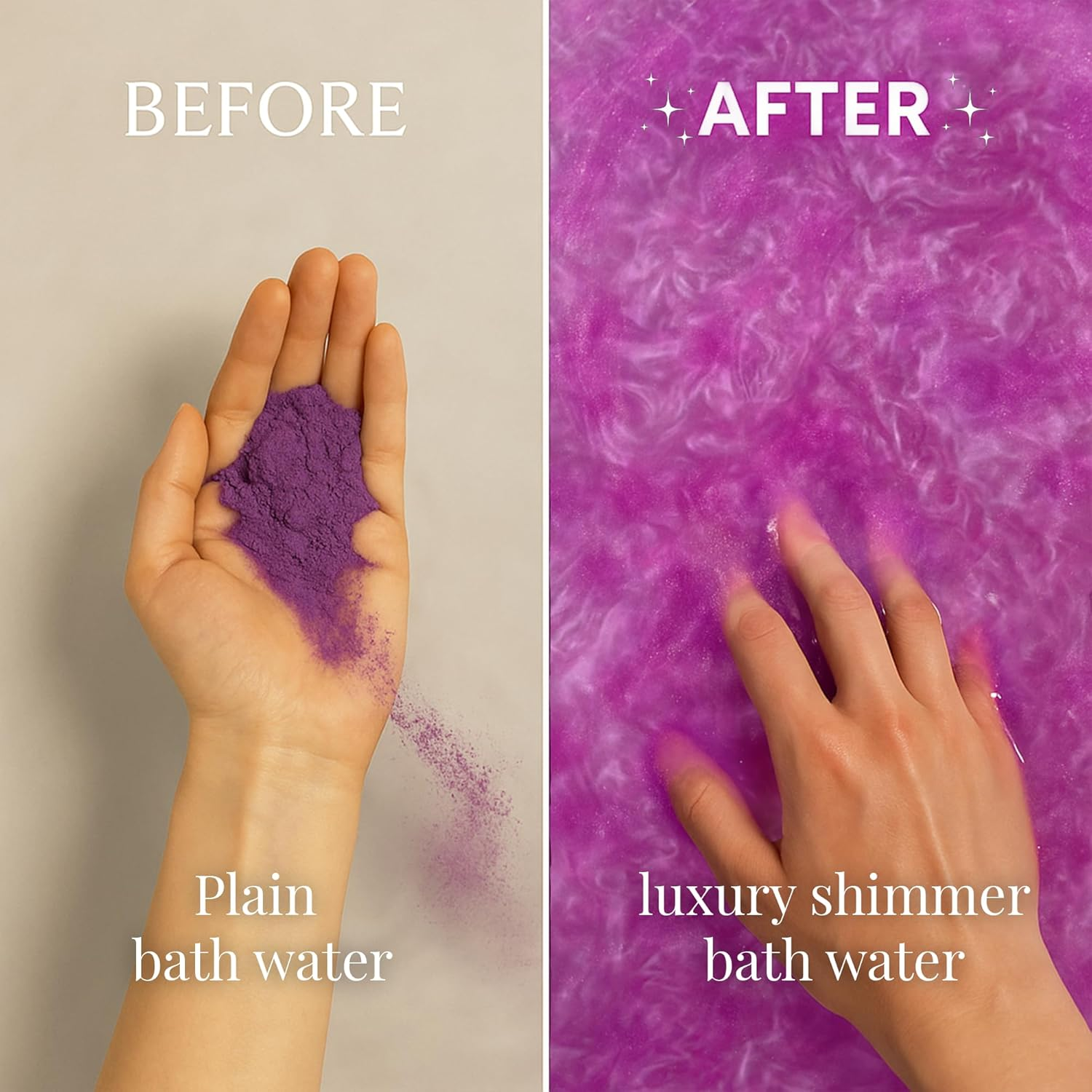 Stsfybaths Purple Shimmer Bath Bomb in a Bag - Handmade Lavender Scented Bath Bombs for Women, Kids and Men - Bulk Bathbomb Fizzies Perfect for Boys and Girls All Ages (Large, Purple) image number 2