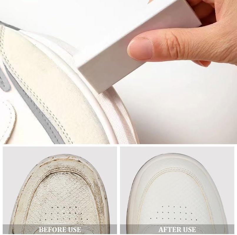 Suede Eraser, Shoe Cleaning Rubber Eraser Tool, Strong Dirt Removal, Use for Suede, White Shoes and Sofa (White)