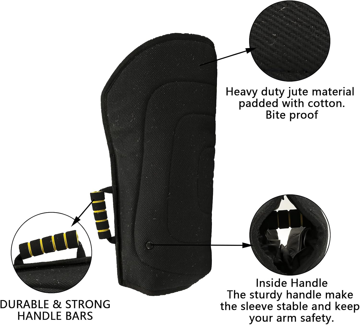 Morezi Dog Bite Sleeve Training Protection, Heavy Duty Nylon Durable, Fit Pit Bull German Shepherd Malinois, Puppy Small Dogs Training Biting Tugging War Toy - Black image number 4