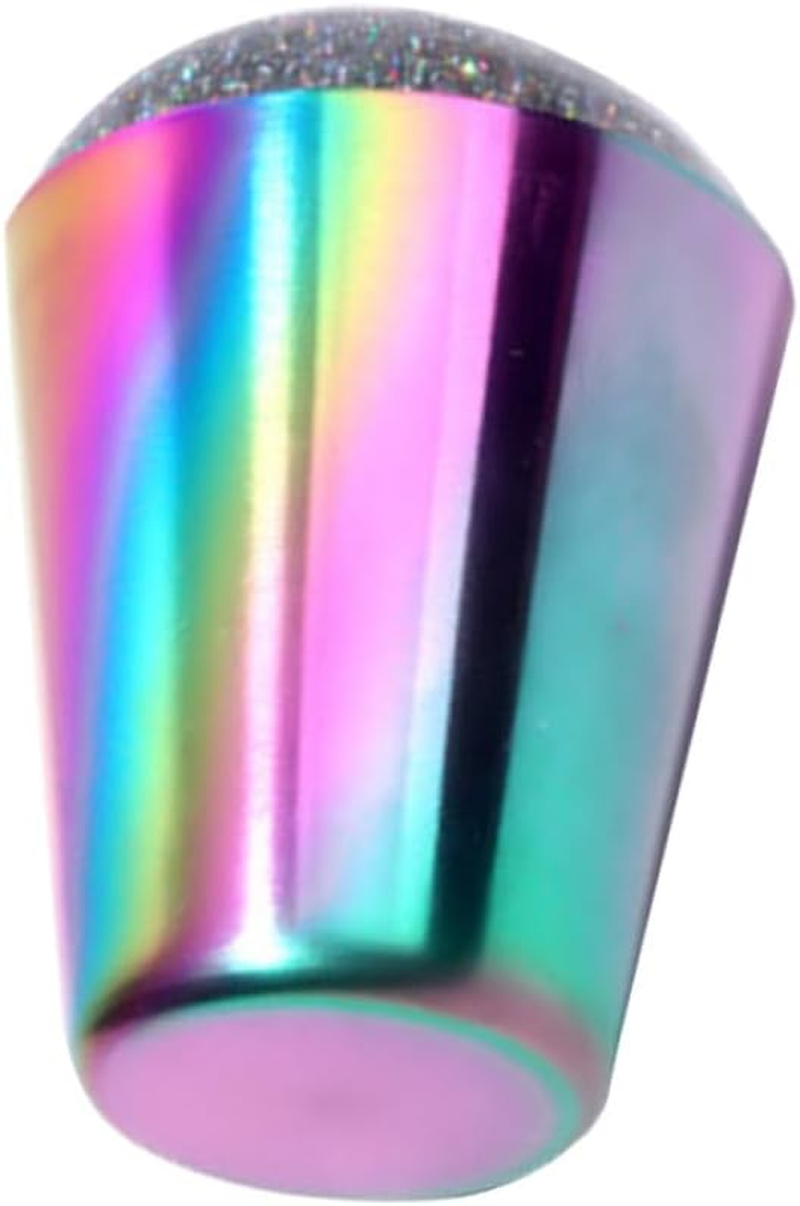 DEARMAMY Silicone Nail Art Stamper with Iridescent Handle Transparent Jelly Manicure Stamping Tool for Easy Nail Designs Durable for Long Term Use