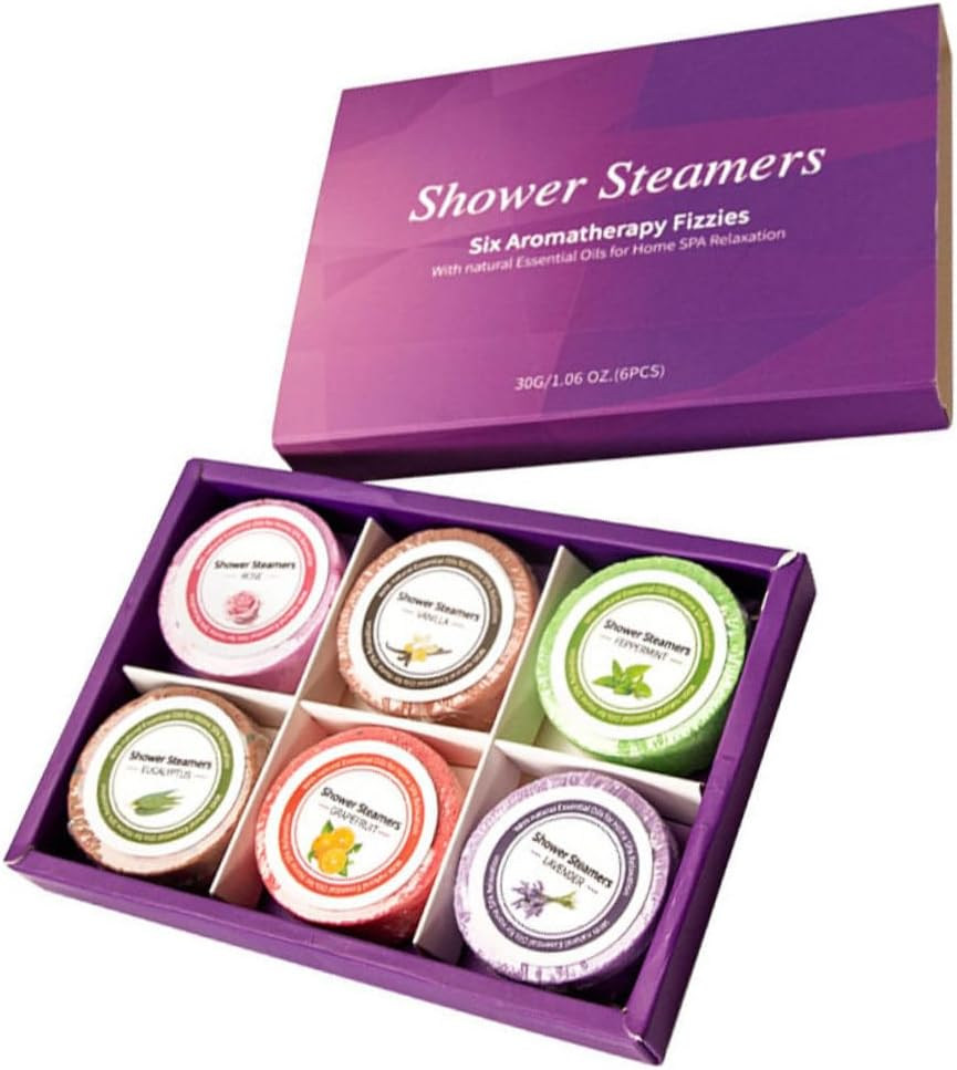 BIUDECO 6 Pcs Bath Aroma Salt Tablets Natural Aromatherapy Shower for Women Skin Softening and Whitening image number 5