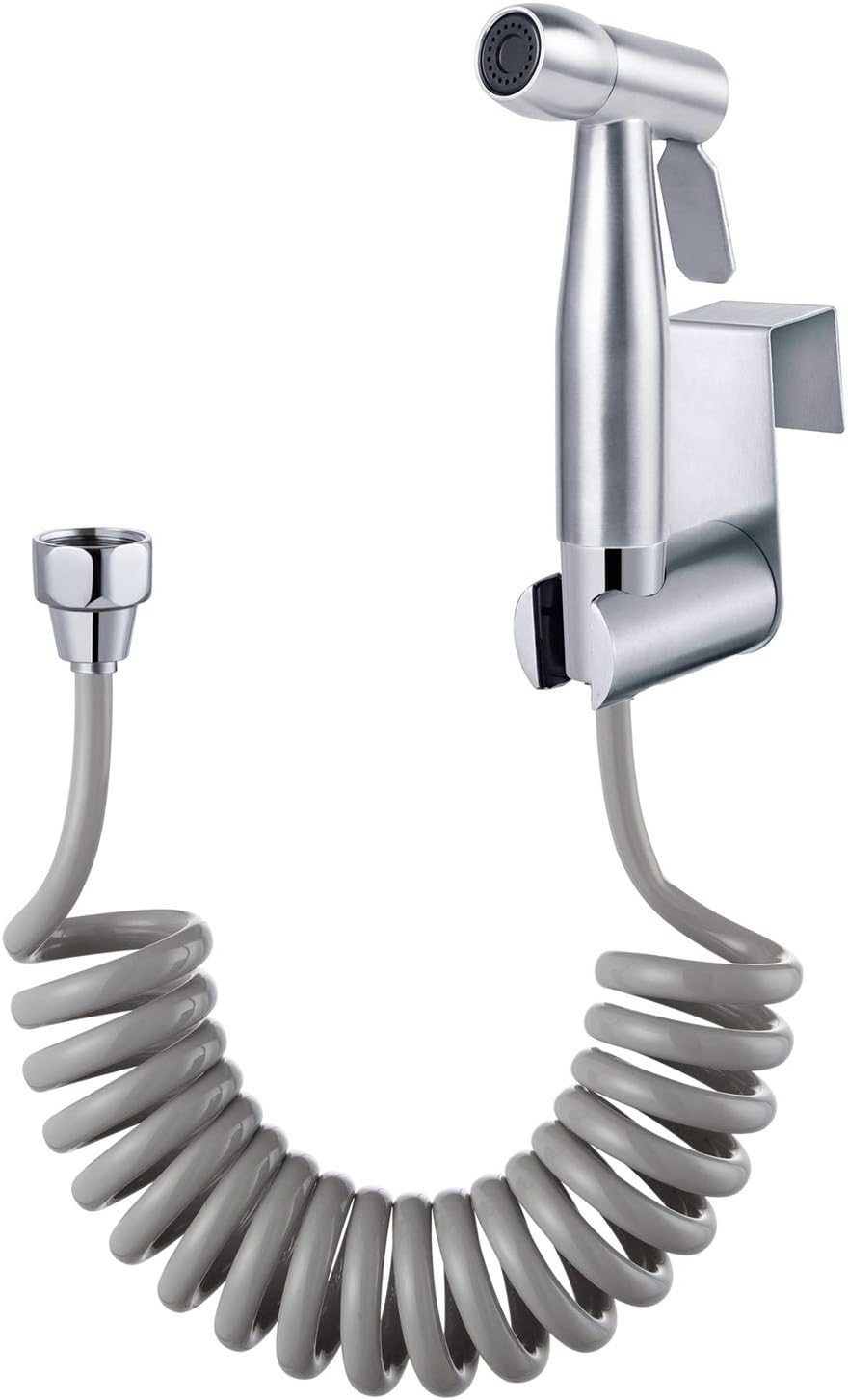 Handheld Bidet Sprayer Toilet with Water Tank Hook and 59In ABS Flexible Telescopic Shower Hose for Bathroom Douche Diaper Cleaning, Pet Bath, Closestool, Squatting Pan, Floor Cleaning image number 5