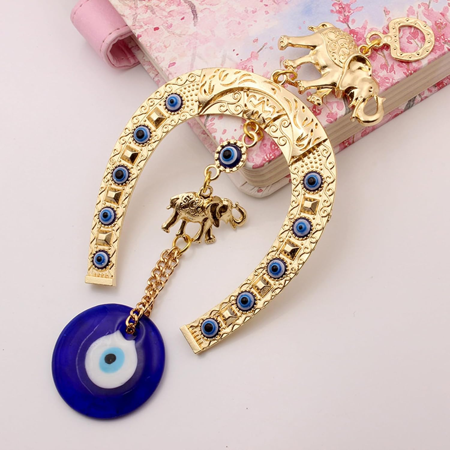 Evil Eye Wall Decor, Exquisite Blue Turkish Greek Nazar Amulet, Blessing Craft Gift Bring Good Luck, for Home, Office, Garden, Door, Beautiful Symbolism image number 6