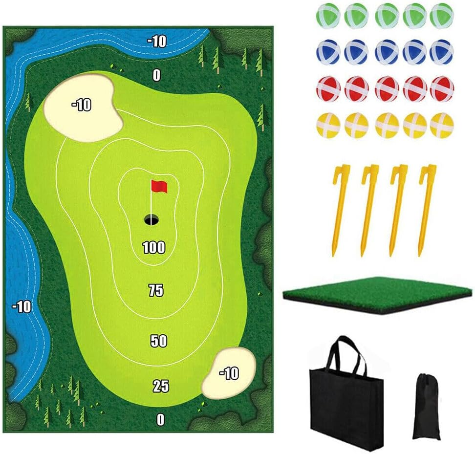 The Indoor Casual Golf Game Set Golf Hitting Mats Golf Putting Royale Golf Game Training Equipment image number 6