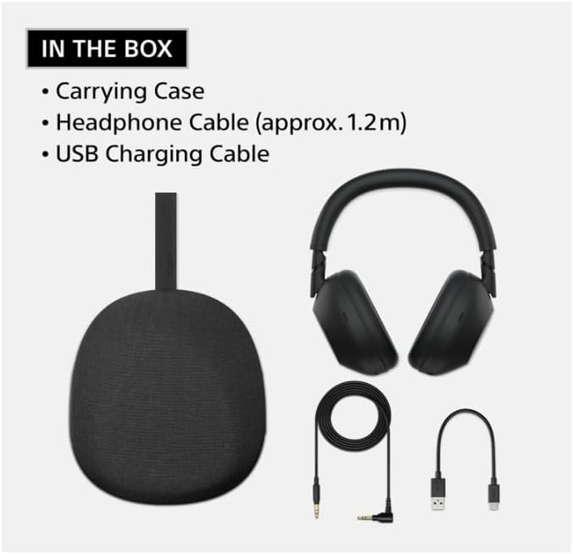 Sony WH-1000XM6 Flagship Noise Cancelling Wireless Over-Ear Headphones, Unique Hi-Res Sound, Superior Comfort, Foldable Design, Rugged Case, 30 HR, Ios and Android Battery - Black image number 2