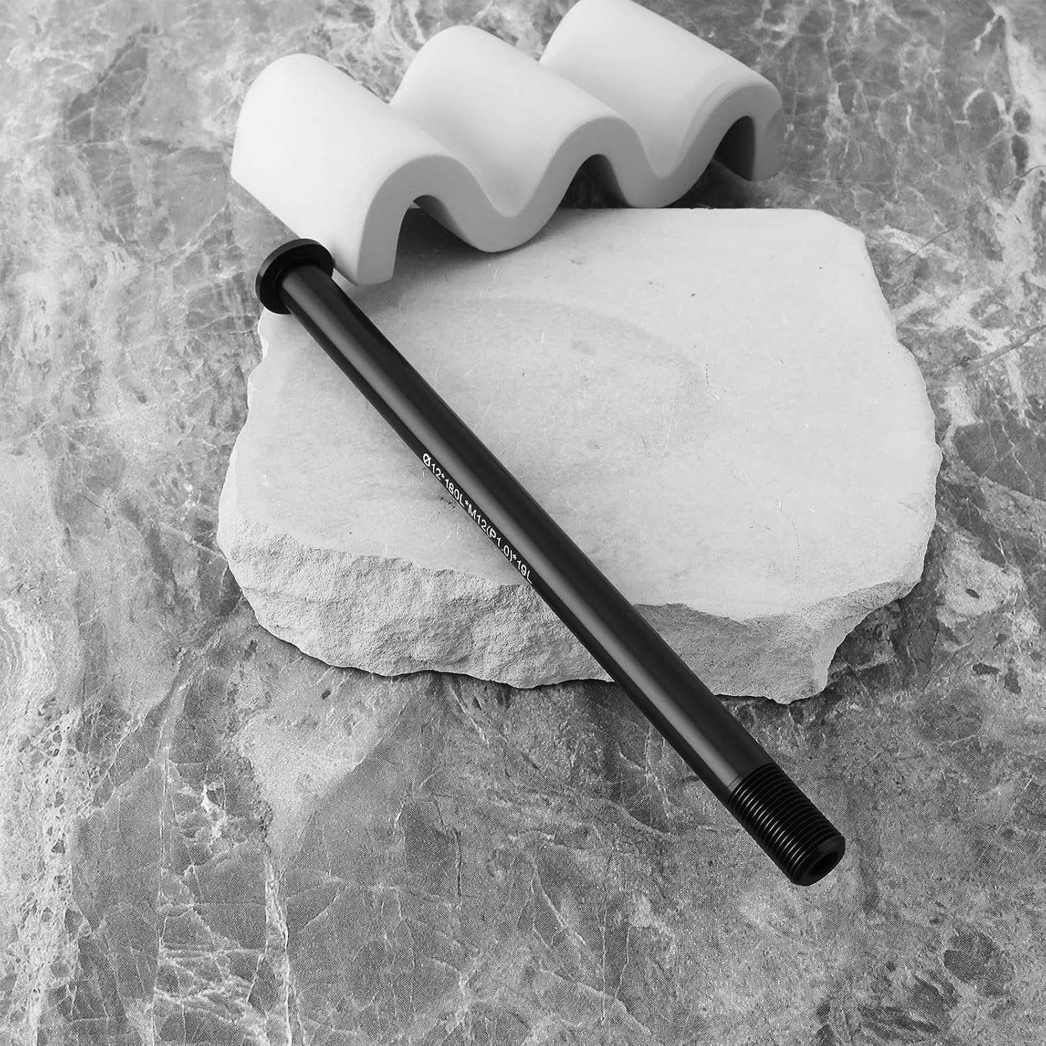 Briny River 1PC Bicycle Thru Axle ?12 * 180L*M12(P1.0)*19 Compatible with Vitus Aluminum Alloy Quick Release Axle Skewer Lever Bicycle Accessories image number 5