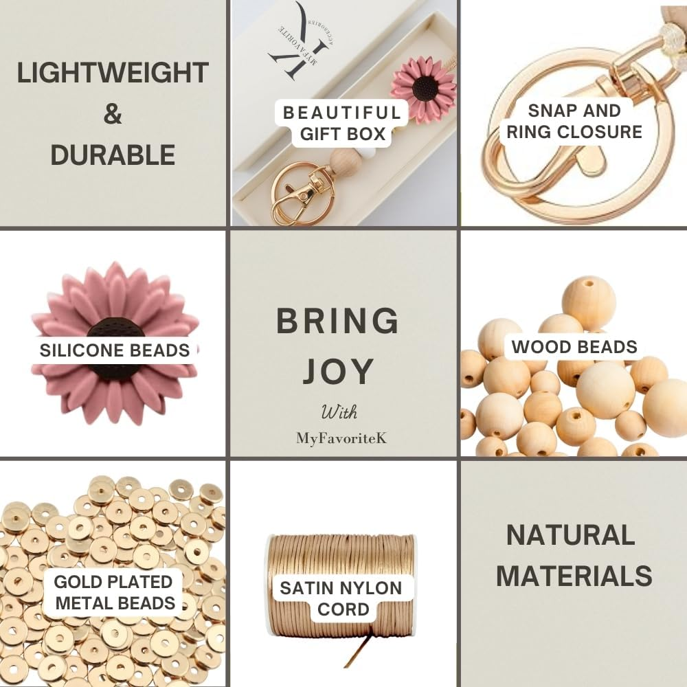 Flower Teacher Lanyards ID Badge and Key Chain, Cute Silicone Beads Lanyard for Women Nurse Work Student image number 4