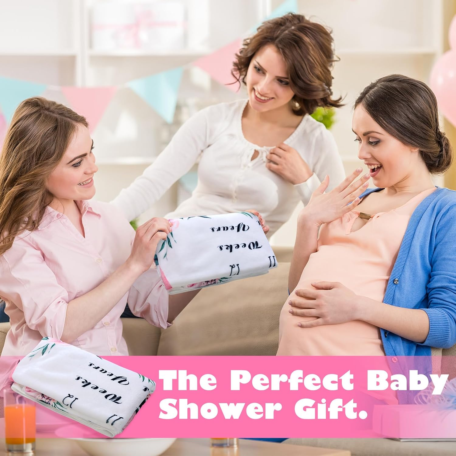 Chumia Baby Monthly Milestone Blanket - Floral Butterfly Design, Pink, 39"X59" - Flannel, Single Layered, Baby Milestone Blanket