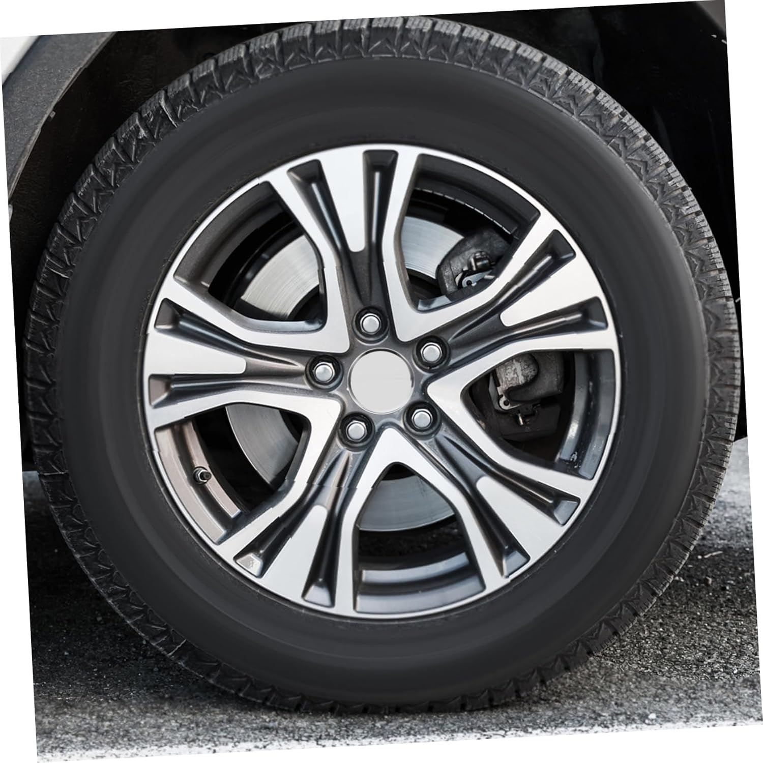 Outanaya 63Mm Wheel Hub Covers Center Caps 2Pcs Silver Car Wheel Center Hub Caps Replacement Automotive Rim Covers image number 5