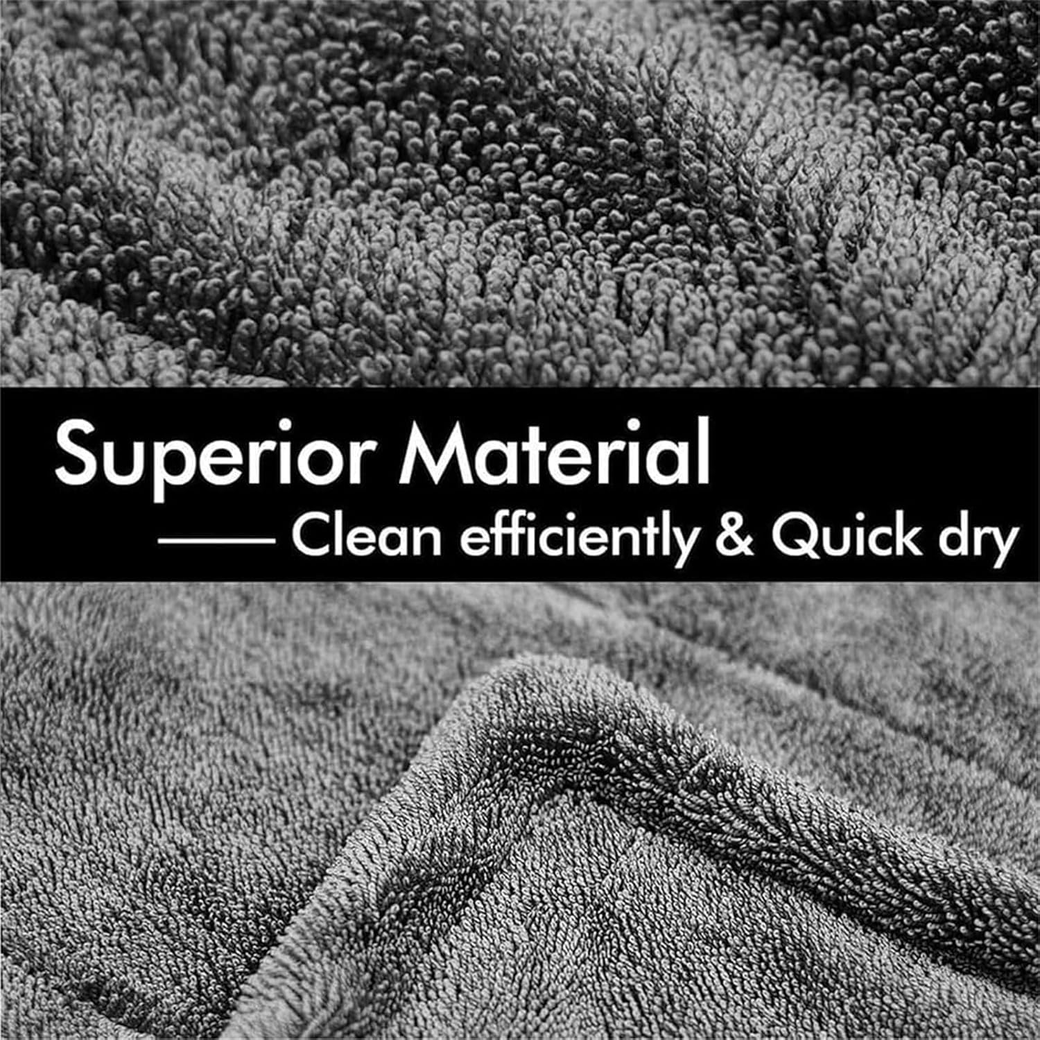 Magicwipe XXL Bathroom Drying Cloth, Shiny Wipes for Car Detailing, Kitchen, Window (3PCS, 40 * 40Cm/ 15.75 * 15.75In) image number 6