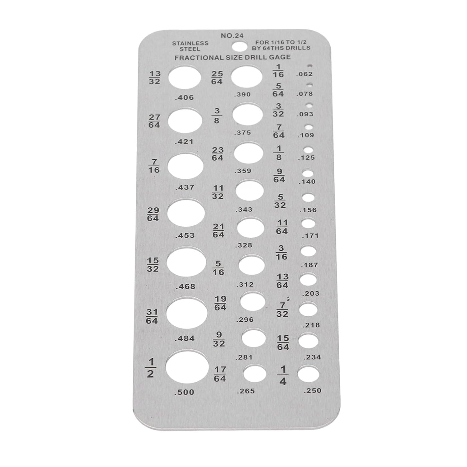 Haofy Bohrer Bitmessel Metrically Imperial Stainless Steel 29 Hole Tool 2Pcs for Mechanical Index for Construction Workers