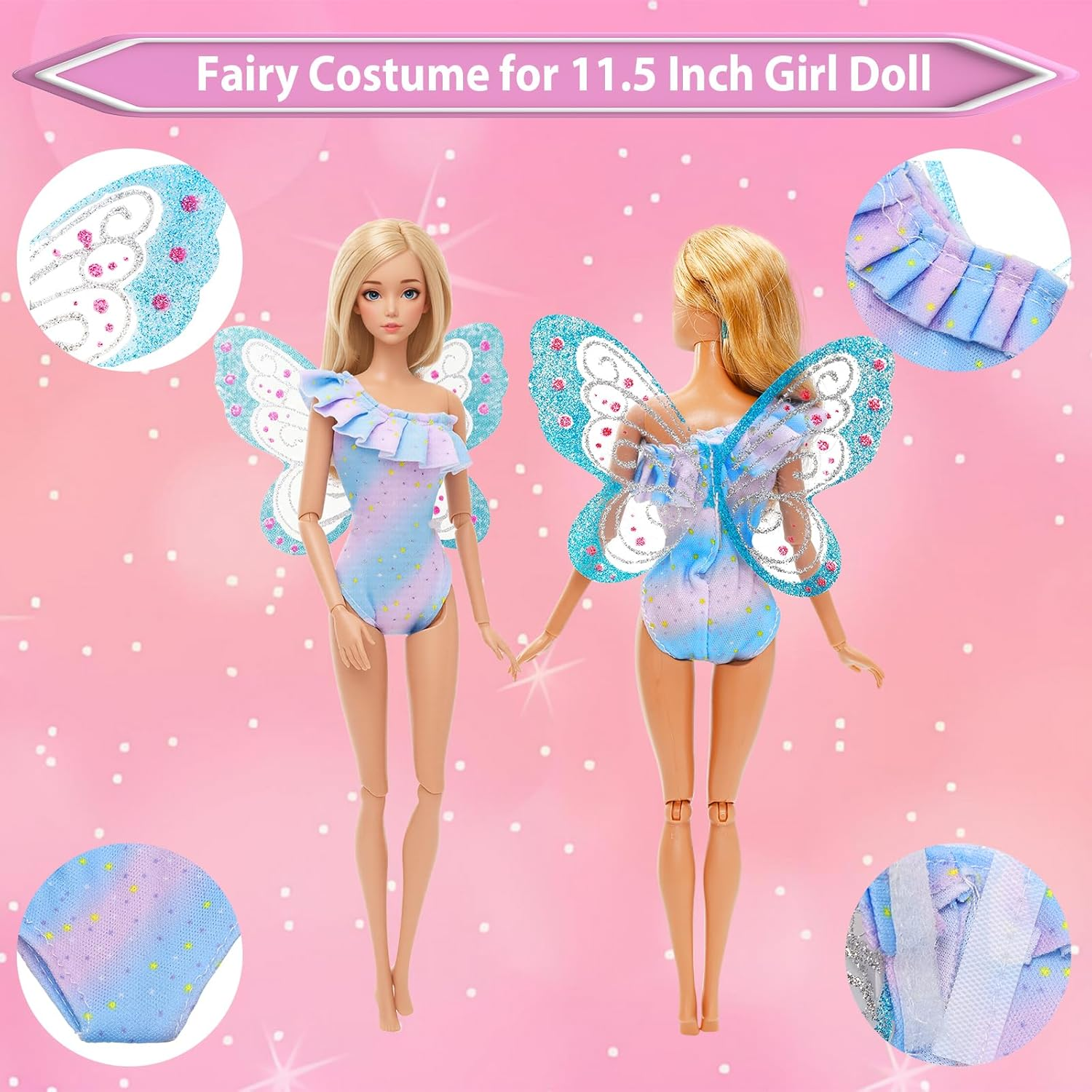 Bartoies Fun 85 Pcs Doll Accessories: 12 Fashion Dresses 3 Party Gowns 4 Outfits 3 Swimsuits Bikini with 63 Accessories for 11.5 Inch Dolls(No Doll) image number 1